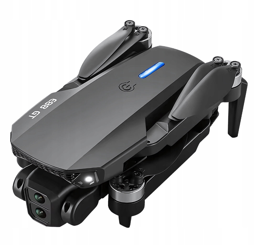 DRONE E88 GT 2 MOTORS BRUSHLESS LCD DISPLAY 5' CARD 8GB 3 BATTERIES Packaging status original