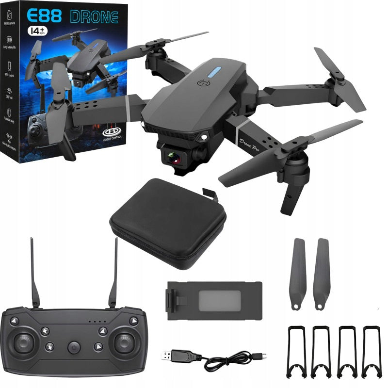 DRONE E88 PRO HD FPV CAMERA REMOTE CONTROLLED WI-FI RANGE UP TO 100M 3D VIEW