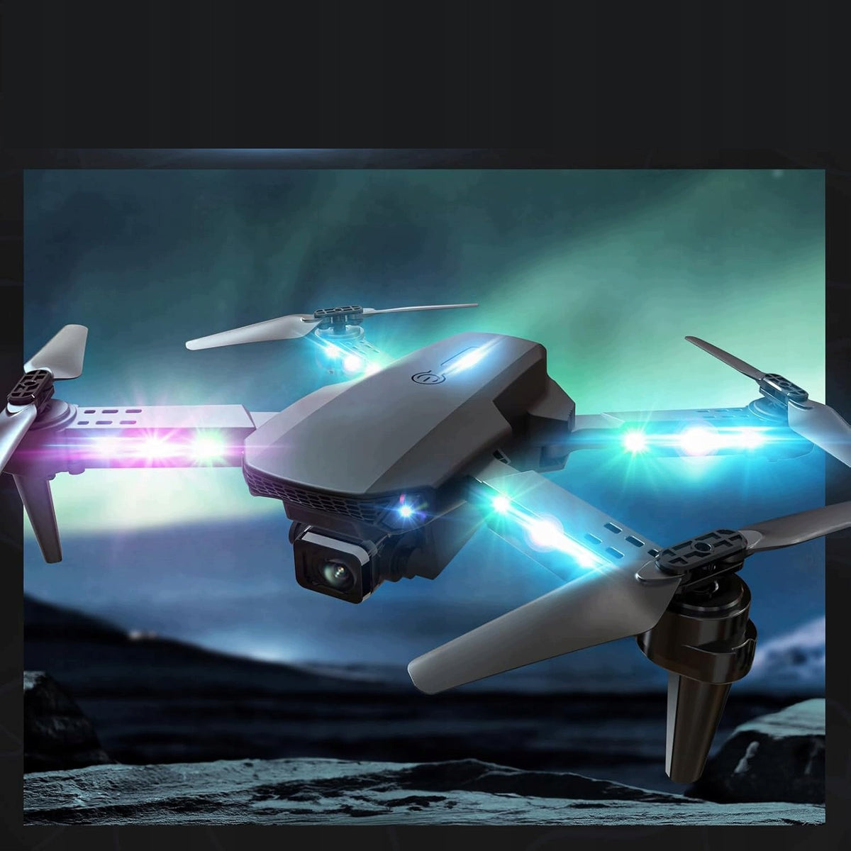 DRONE E99D FOLDING QUADROCOPTER WITH LIGHTING DUAL CAMERA TOY Manufacturer code DRON E90 PRO