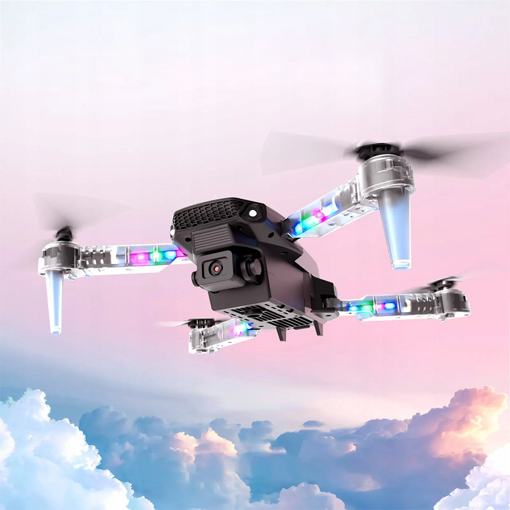 DRONE FOLDING 2 CAMERAS WIFI TOY FOR KIDS GIFT 2BATTERIES 1800MAH LED Manufacturer code Mini dron z podwójną kamerą