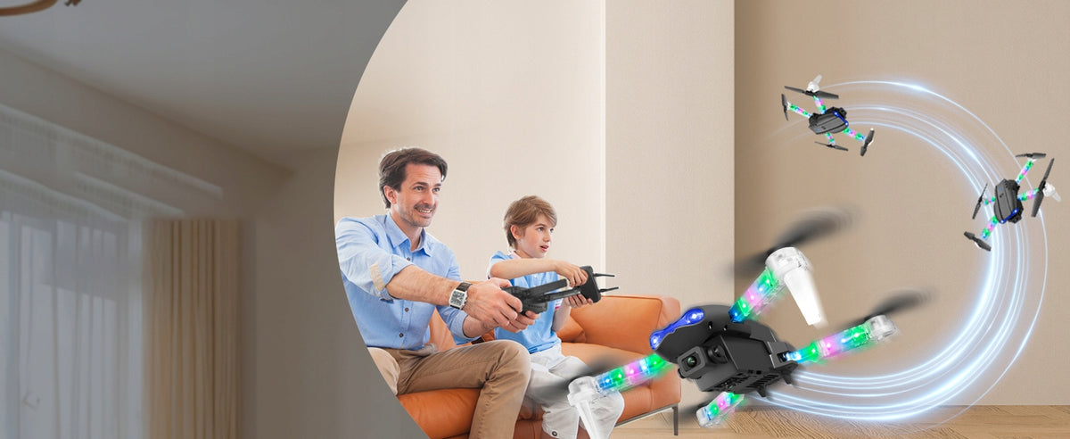 DRONE FOR BEGINNERS AUTOMATIC LANDING LED LIGHT 1800MAH Manufacturer code 6TY110134