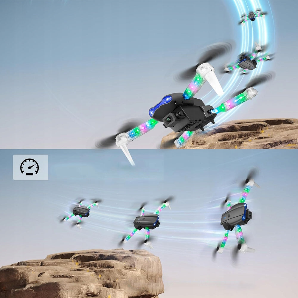 DRONE LED FOLDING HD FOUR-AXIS DUAL USB CAMERA 25X25CM Brand no brand