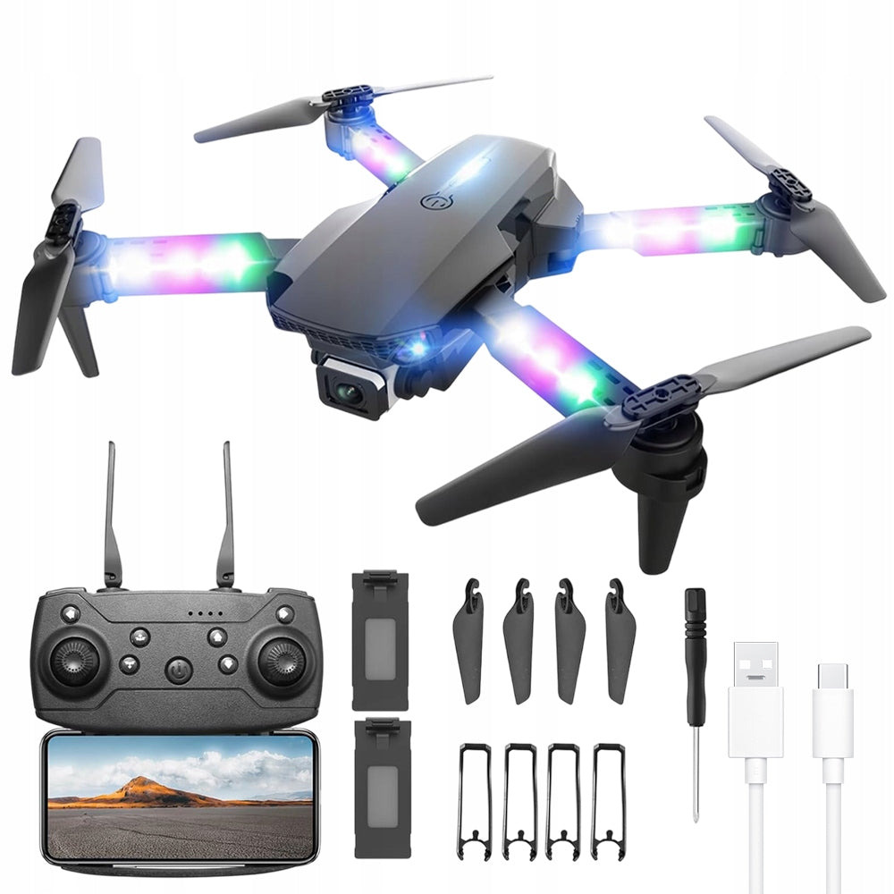 DRONE LED FOLDING HD FOUR-AXIS DUAL USB CAMERA 25X25CM