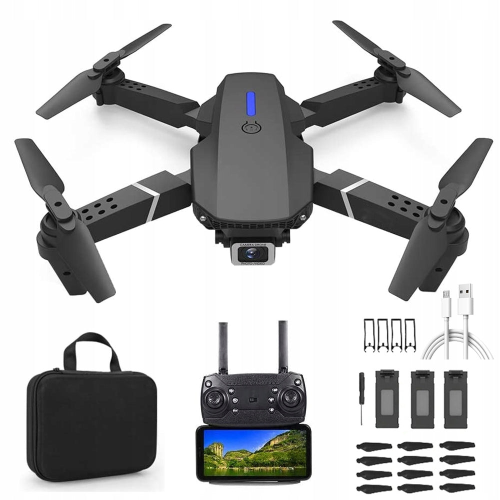 DRONE LS-E525 BRUSHLESS MOTORS WITH 2 CAMERA 4K WIFI HOVER + 3 BATTERIES