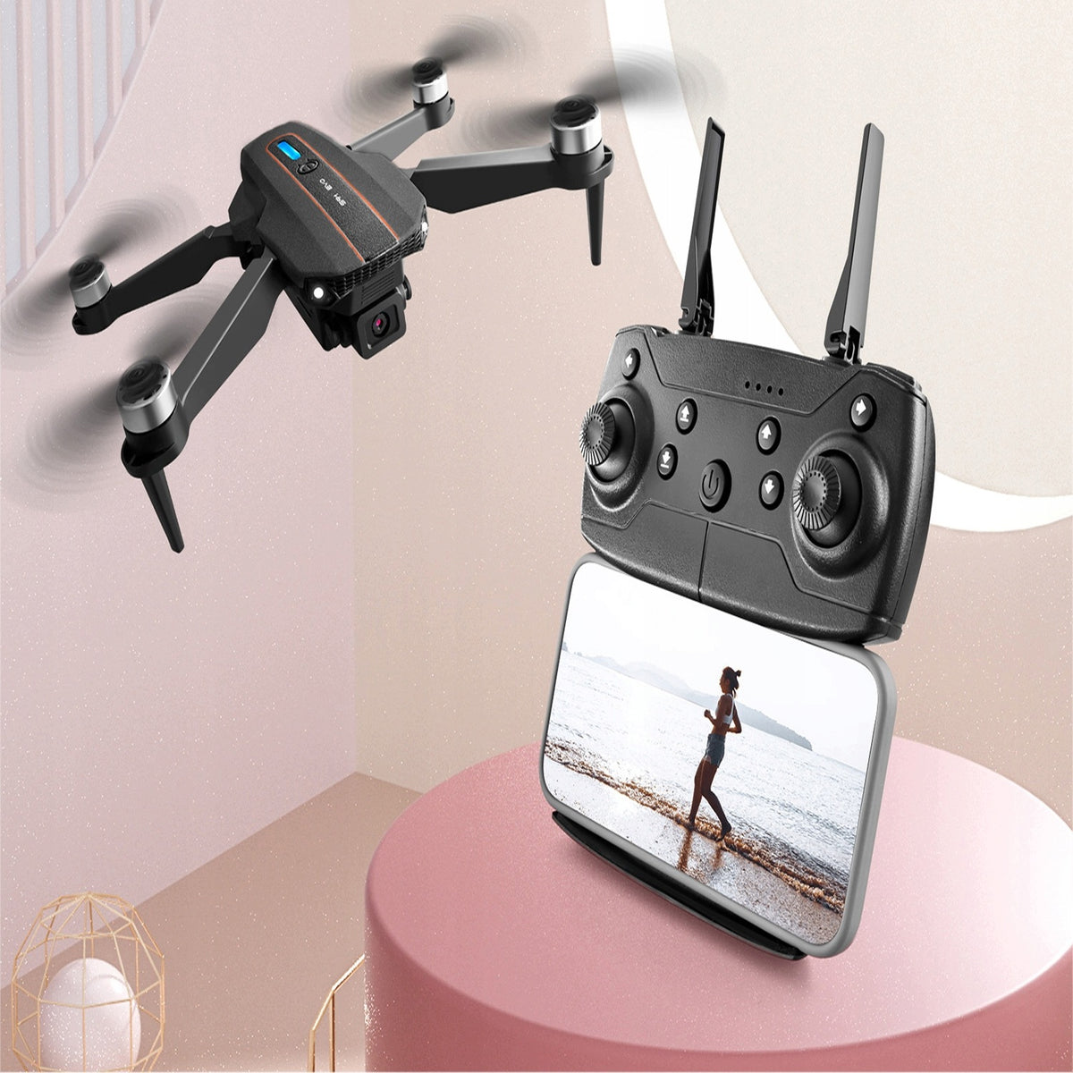 DRONE S91 DUAL CAMERA HD WIFI BLACK MINI FLY CAMERAS Brand no brand