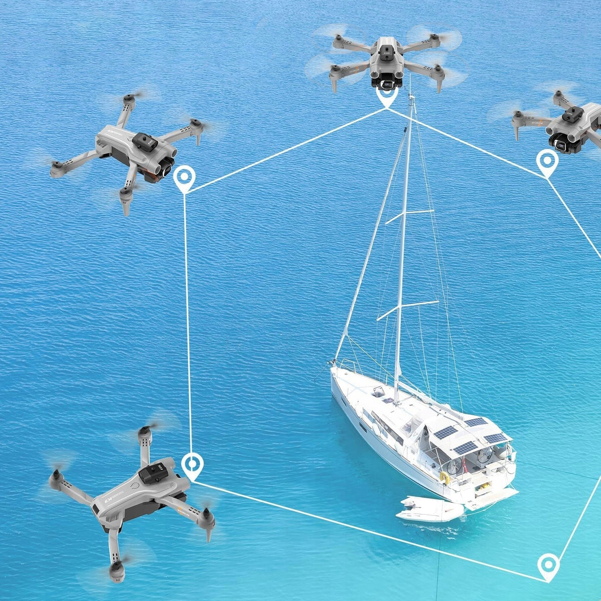 DRONE SMART REMOTE CONTROLLED FOLDABLE DUAL 4K CAMERAS Brand no brand