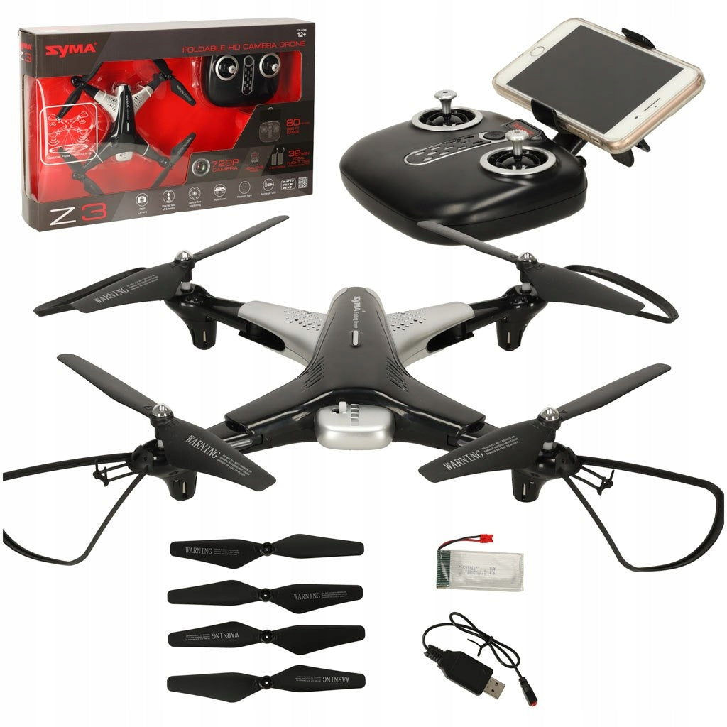 DRONE SYMA Z3 720P HD 2,4GHz + Headless Controller 360° Flight Planning Hover Packaging status original