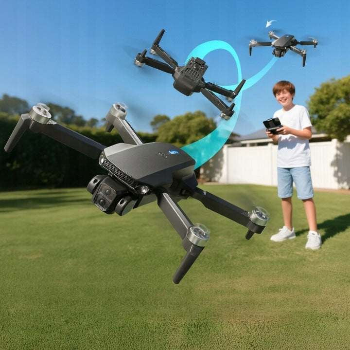 DRONE TOY 125G LCD CONTROLLER 2 WiFi Cameras 3x AKU 300m BRUSHLESS Manufacturer code Dron z dużym wyświetlaczem / 3x aku