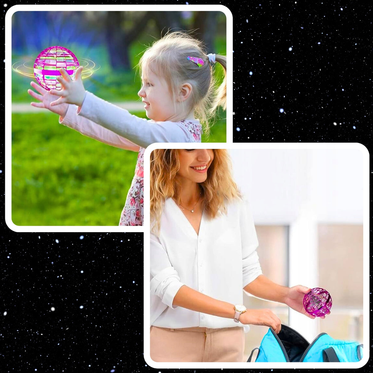 DRONE UFO REMOTE CONTROLLED HAND FLYING GLOWING COSMOSPHERE BALL FOR CHILDREN Brand MEMFLOW