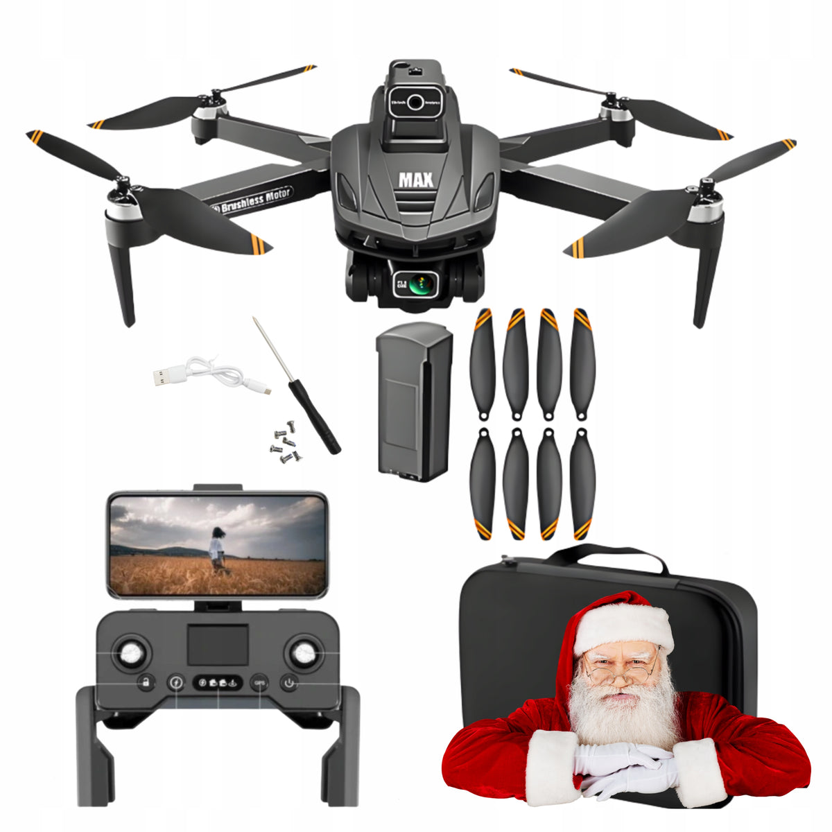 DRONE WITH CAMERA 8K WIFI 5G GPS C0 REMOTE CONTROLLED APPLICATION RANGE 3000M