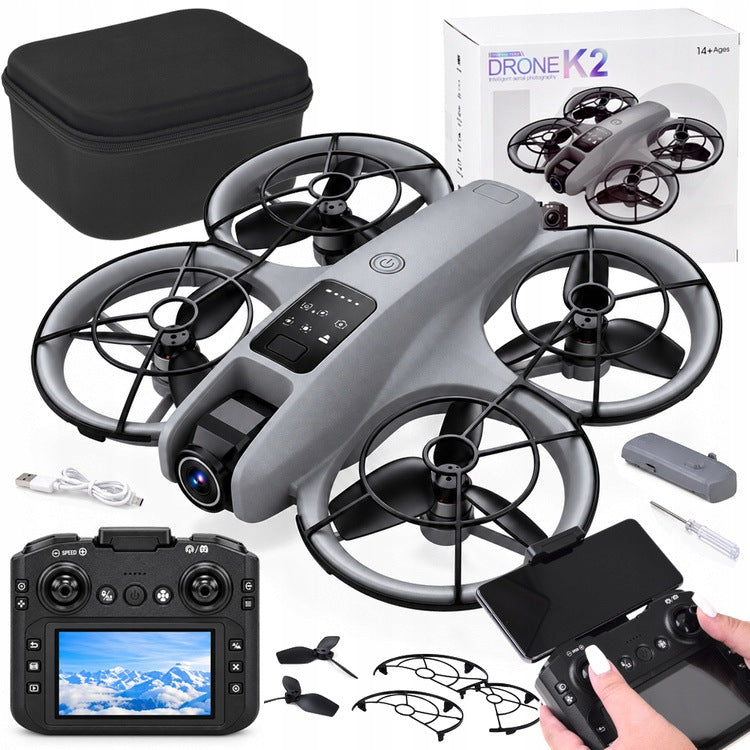 DRONE WITH HD CAMERA COVER BATTERIES SCREEN LCD BRUSHLESS WIFI 145G