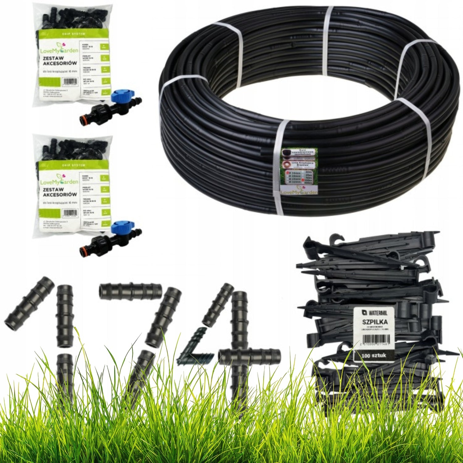 DROPLET LINE 100m 16mm EFFICIENT DRIP IRRIGATION HOSE SET XXL