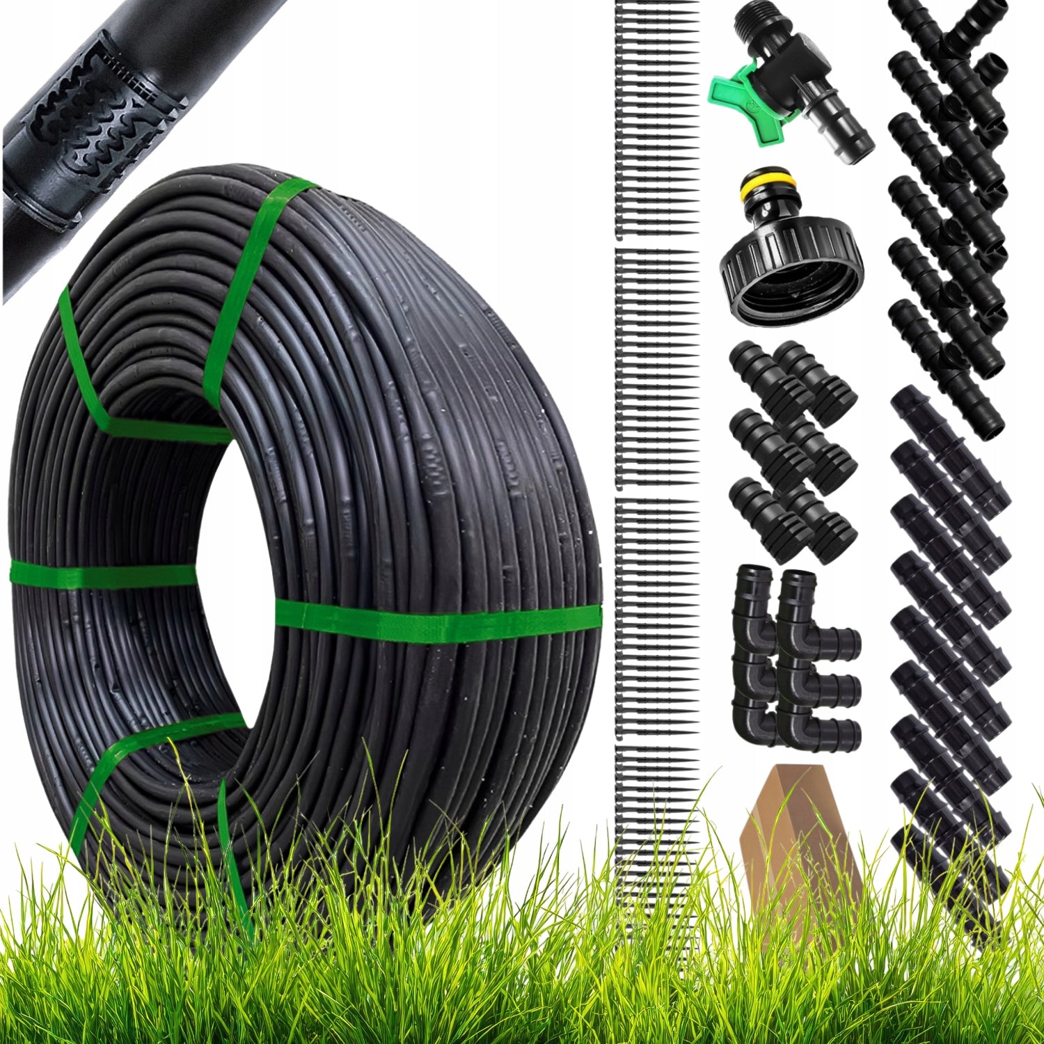 DROPLET LINE 100m 92elementS SET IRRIGATION GARDEN SWEATING HOSE