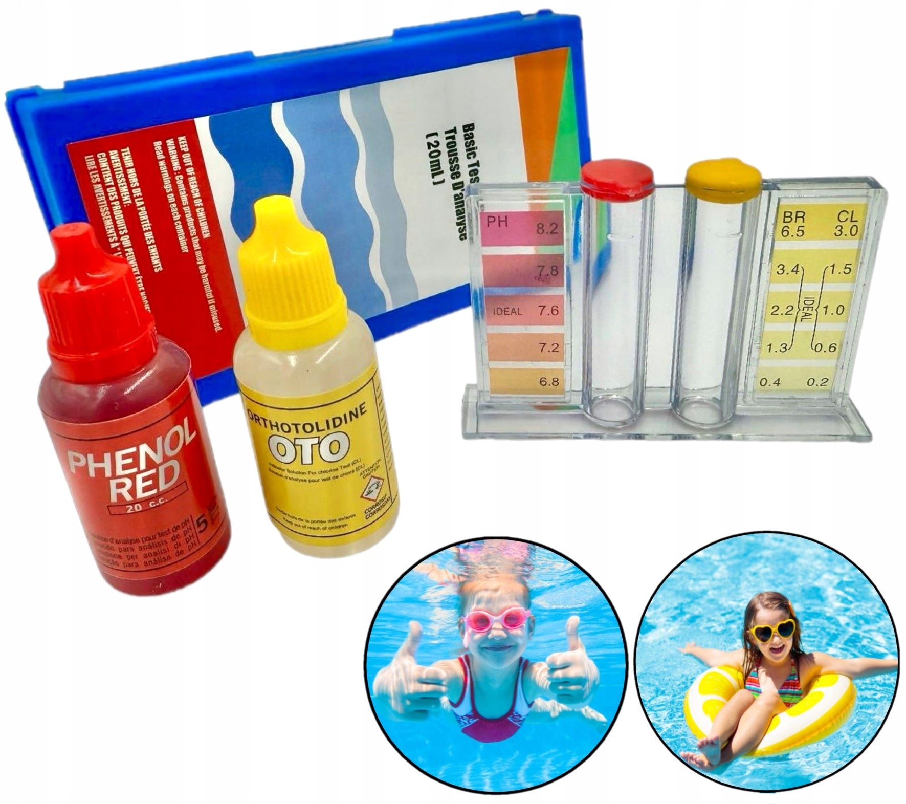 DROPLET TESTER POOL CHLORINE MEASUREMENT METER WATER IN JACUZZI POOL