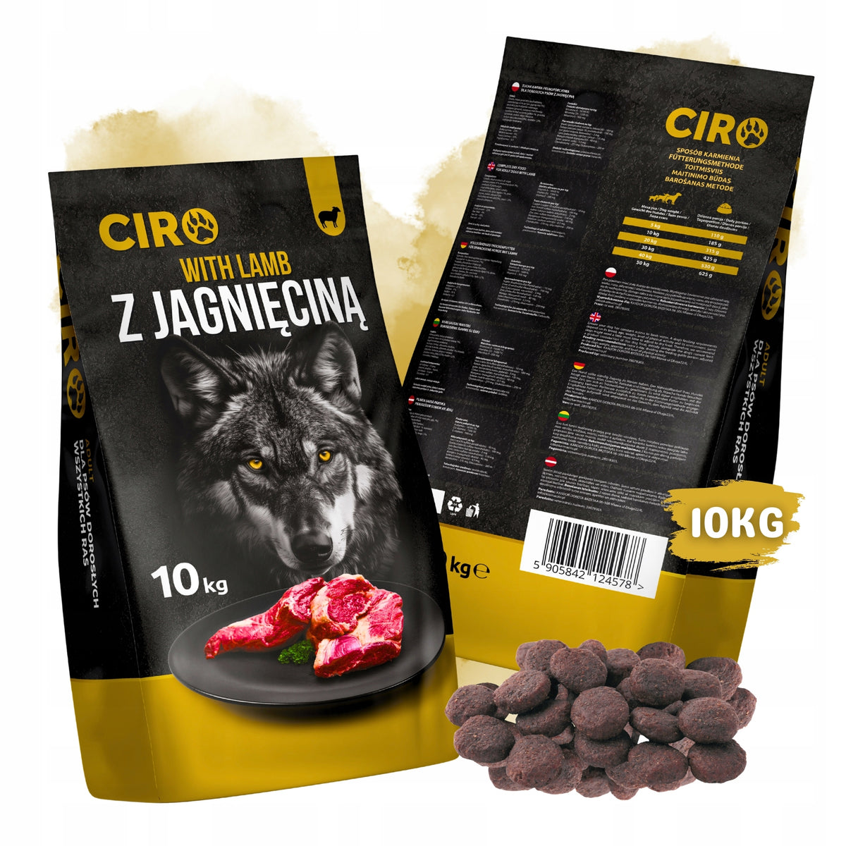 DRY DOG FOOD LAMB 10kg LAMB ADULT SHEPHERD LABRADOR GOLDEN Manufacturer code Sucha karma dla owczarek golden lablador 10kg