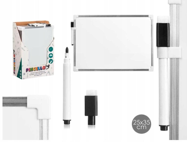 DRY ERASE BOARD MAGNETIC ALUMINUM WHITE 25x35 cm + MARKER Manufacturer code 36052