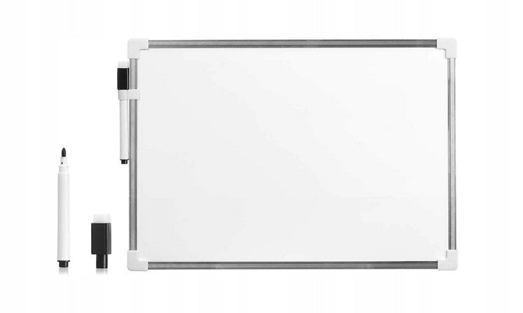 DRY ERASE BOARD MAGNETIC ALUMINUM WHITE 25x35 cm + MARKER Packaging status original