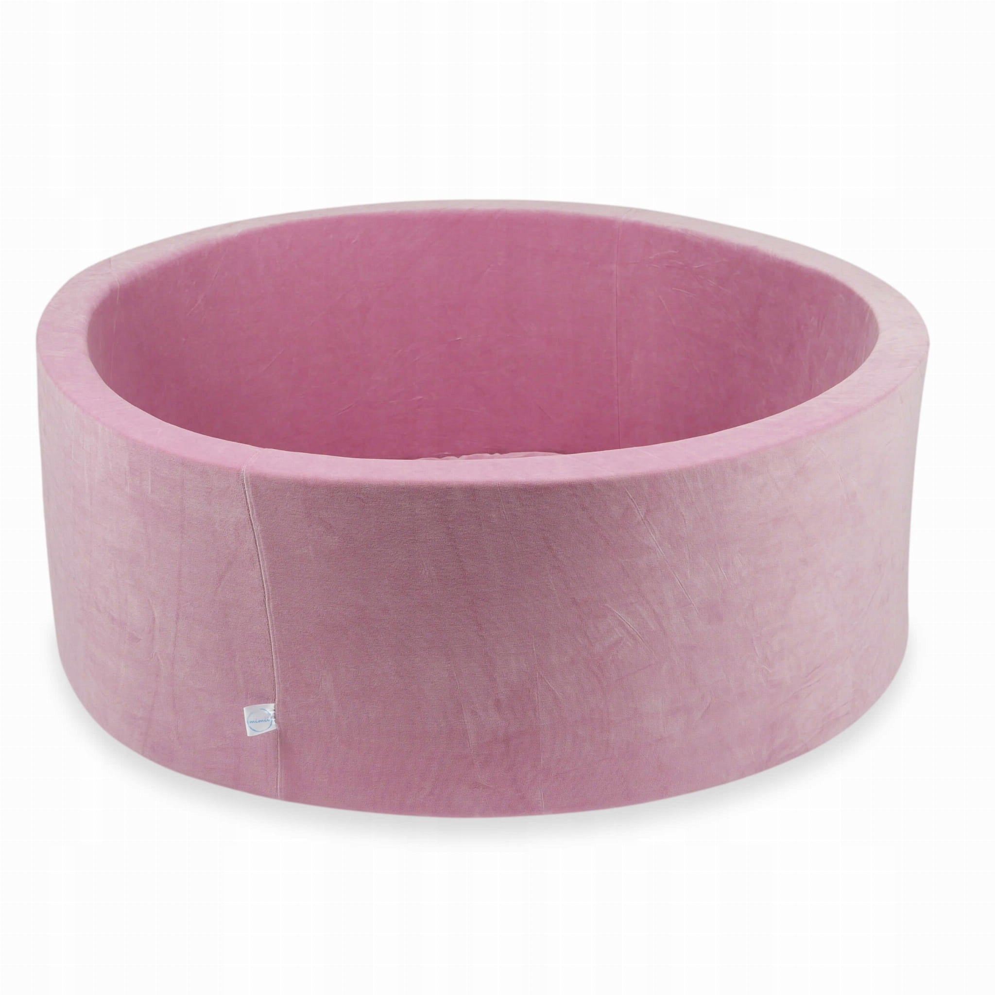 DRY POOL without balls PLAYPEN for children 110x40cm Velvet Soft Pink round