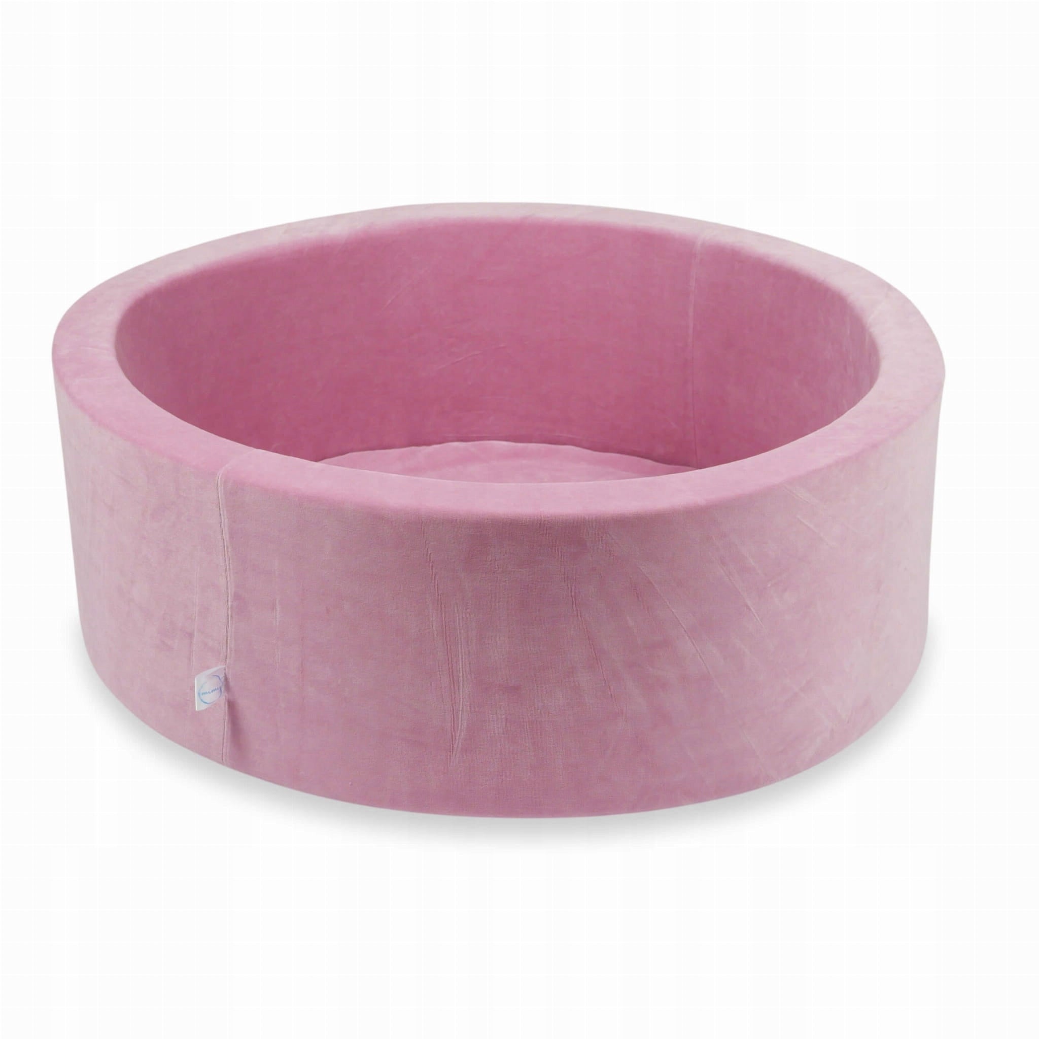 DRY POOL without balls PLAYPEN for children 90x30cm Velvet Soft Pink round