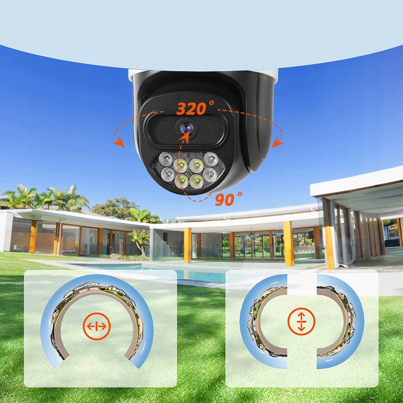 DUAL CAMERA 2X5MP 5GHz OUTDOOR ROTATING IP WIFI ALARM DETECTION WHITE Manufacturer code PODWÓJNA KAMERA 2X5MP ALARM WEWNĘTRZNA BIAŁA