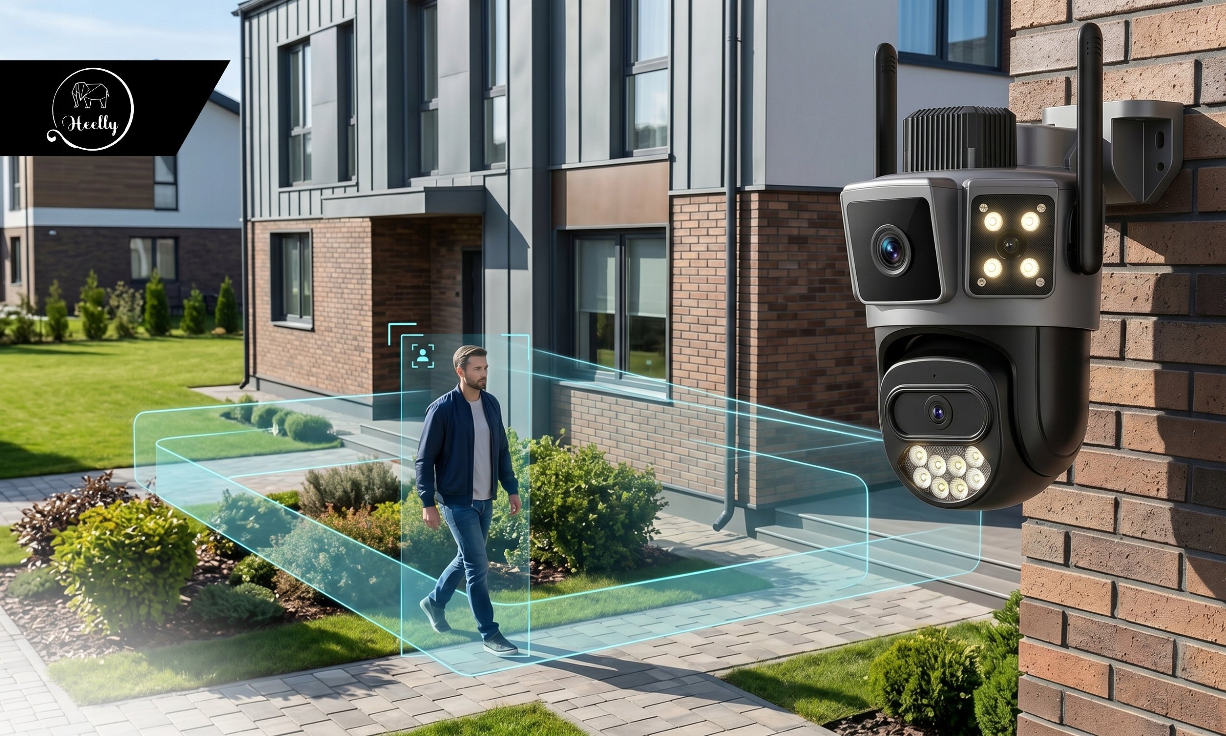 DUAL CAMERA 2X5MP 5GHz ZOOM OUTDOOR ROTATING IP WIFI ALARM DETECTION Certificates of conformity CE WEEE