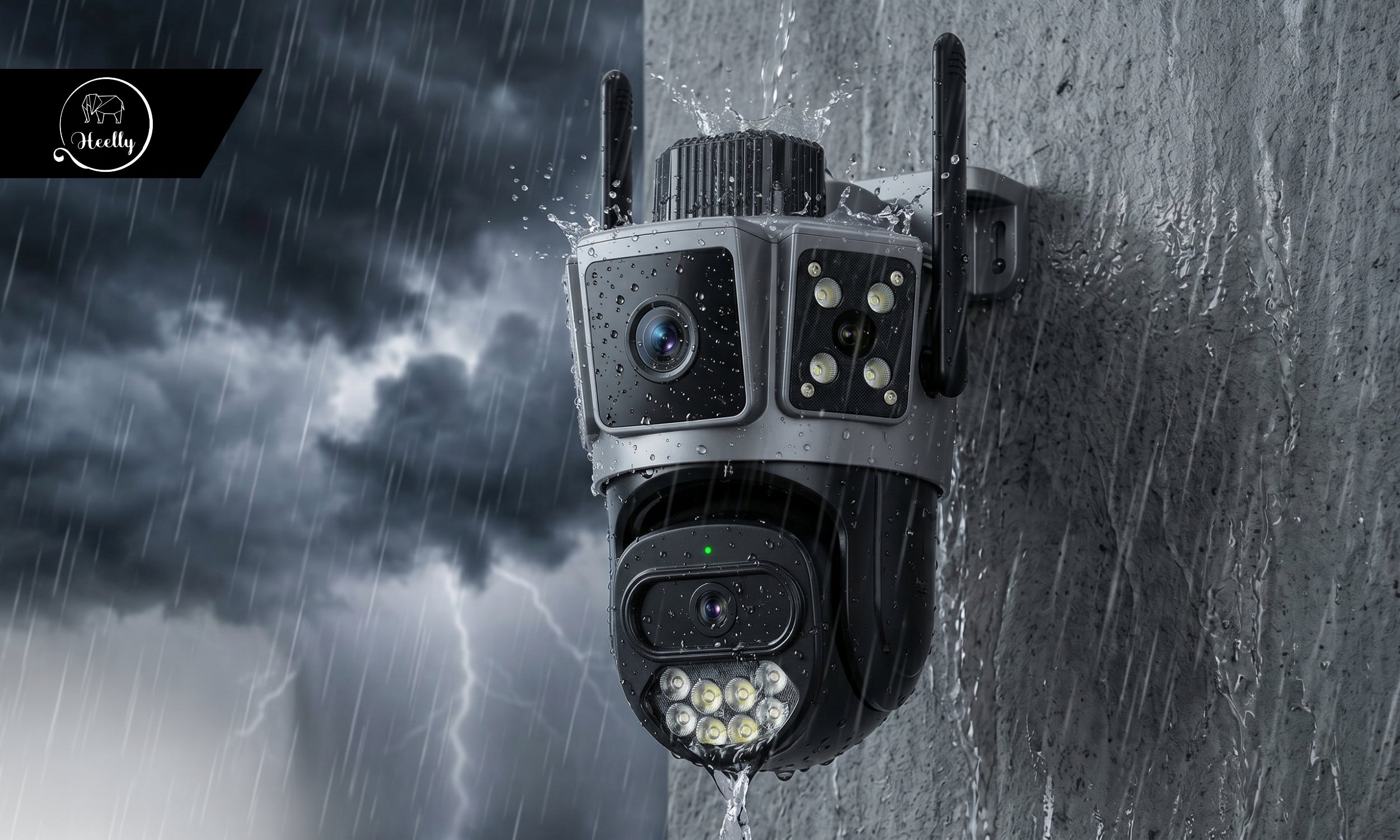 DUAL CAMERA 2X5MP 5GHz ZOOM OUTDOOR ROTATING IP WIFI ALARM DETECTION Manufacturer code PODWÓJNA KAMERA 2X5MP ALARM WEWNĘTRZNA