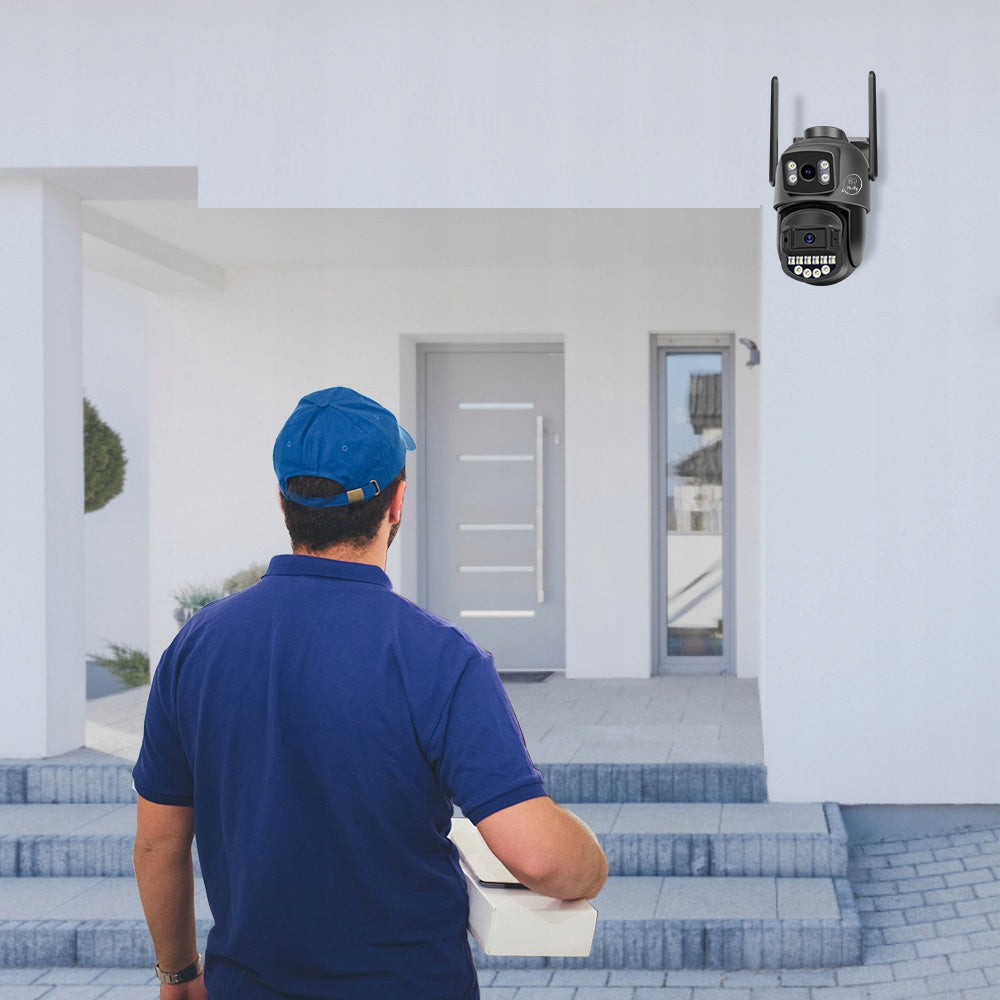 DUAL CAMERA 2X5MP ZOOM OUTDOOR ROTATING IP WIFI ALARM DETECTION FHD Certificates of conformity CE