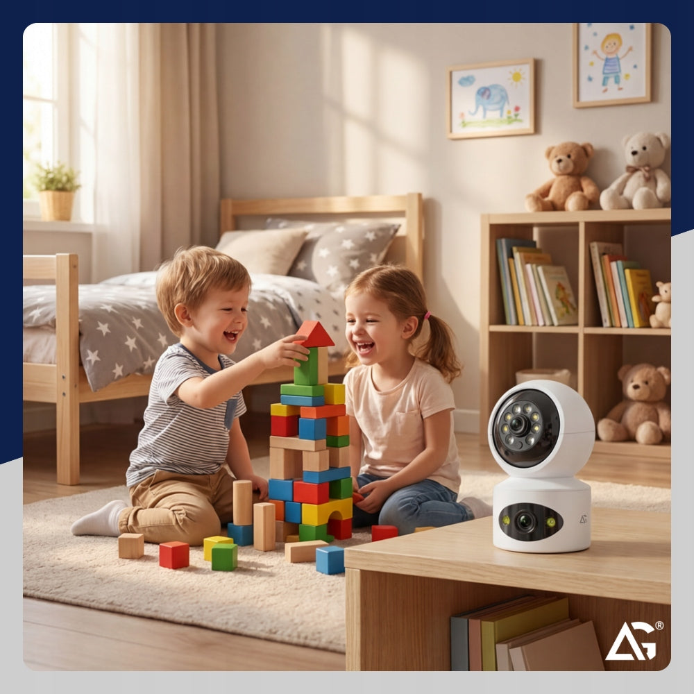 DUAL CAMERA INDOOR WIFI HOME NANNY SMART DETECTION 8MP Product weight with unit packaging 1 kg