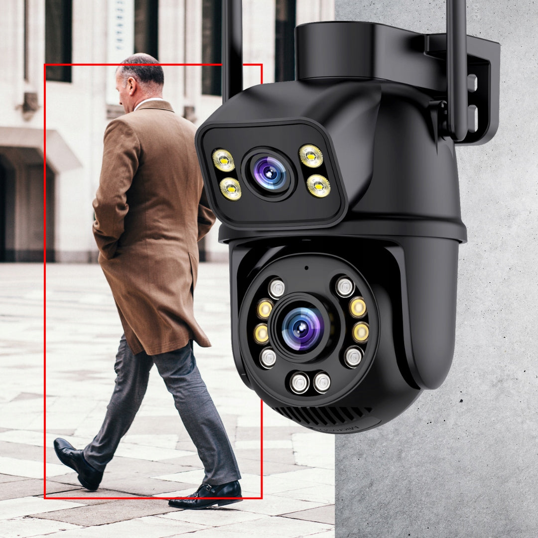DUAL CAMERA ROTATING WIFI IP UHD AUDIO OUTDOOR 6MPX 6MP 4K DETECTION Brand Eurolook