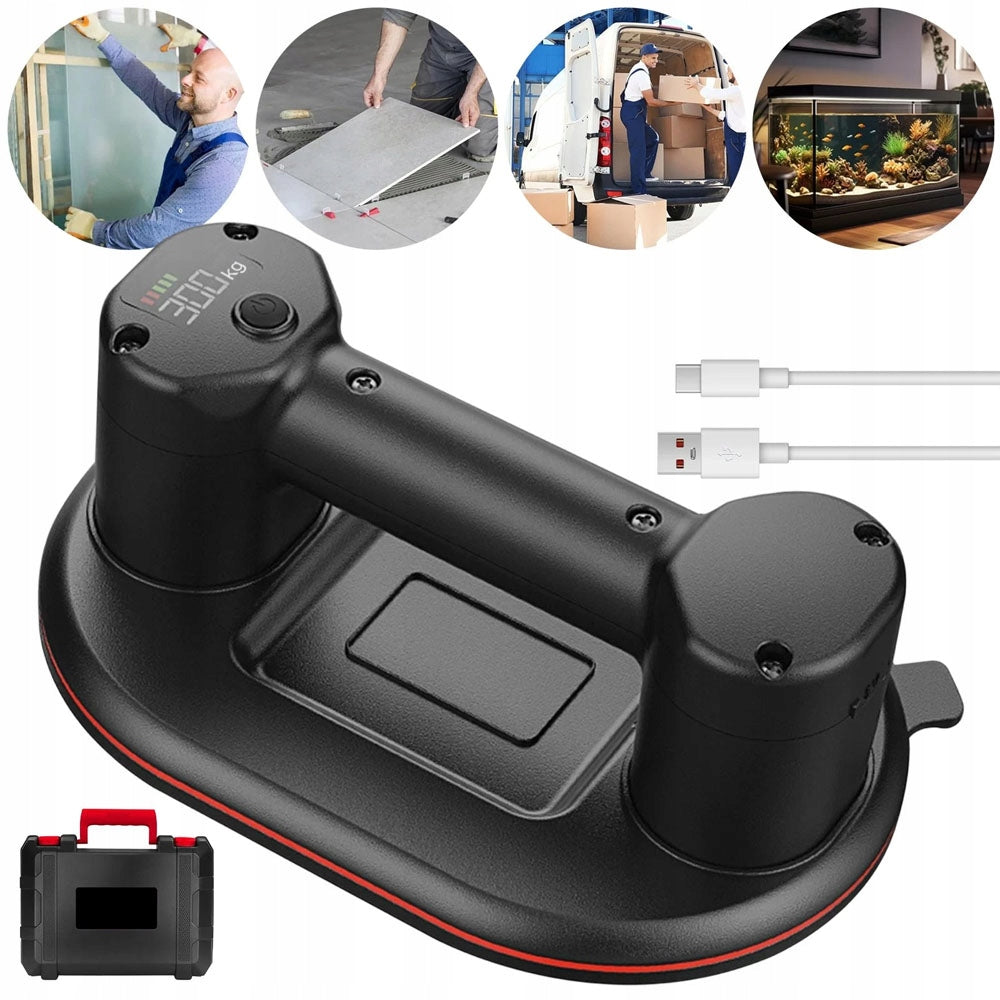 DUAL MOTOR VACUUM SUCTION CUP 300KG FOR CONSTRUCTION WITH 4000MAH BATTERY
