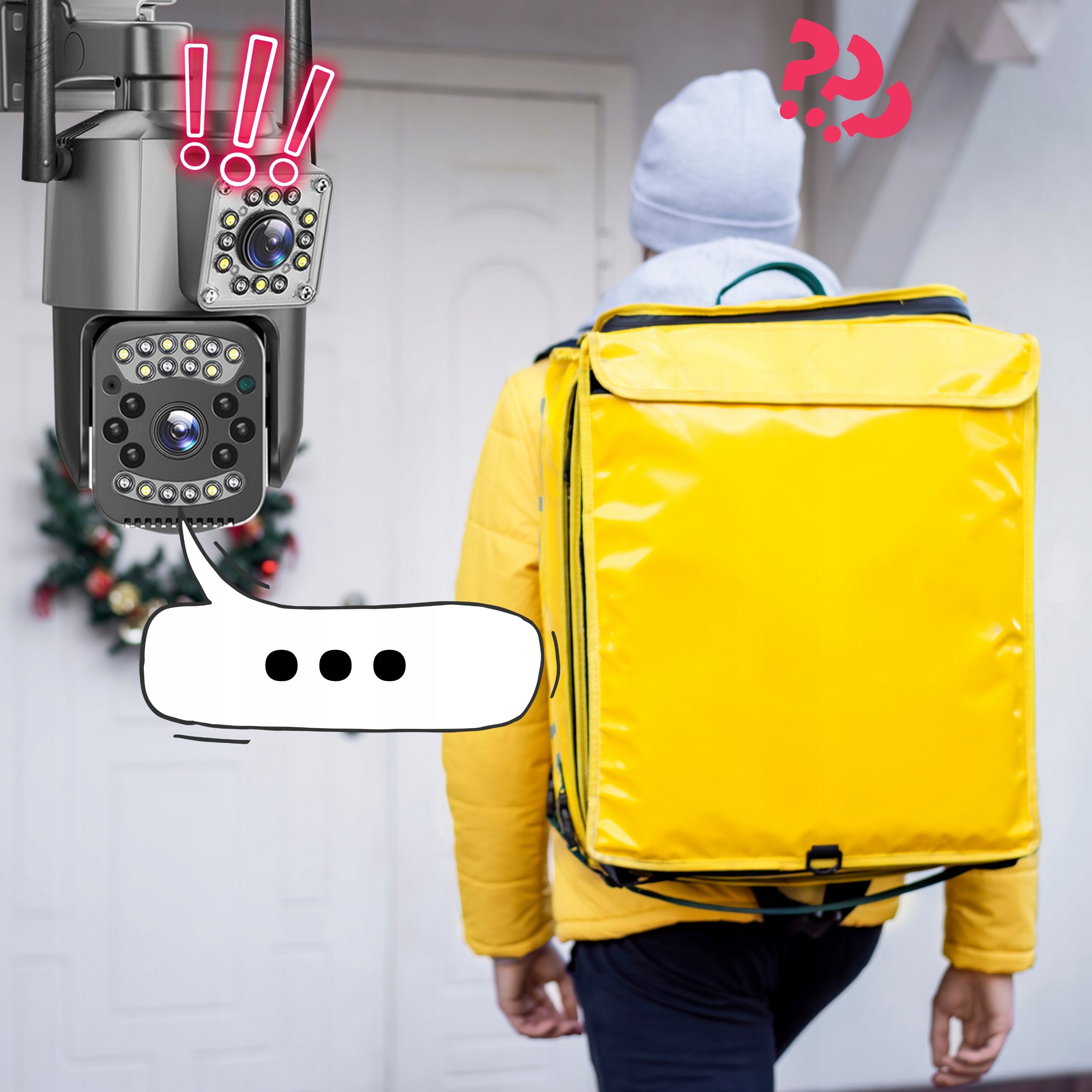 DUAL OUTDOOR WIFI CAMERA SMART IP QUADHD 4MPX APPLICATION IR DETECTION Kind internal external