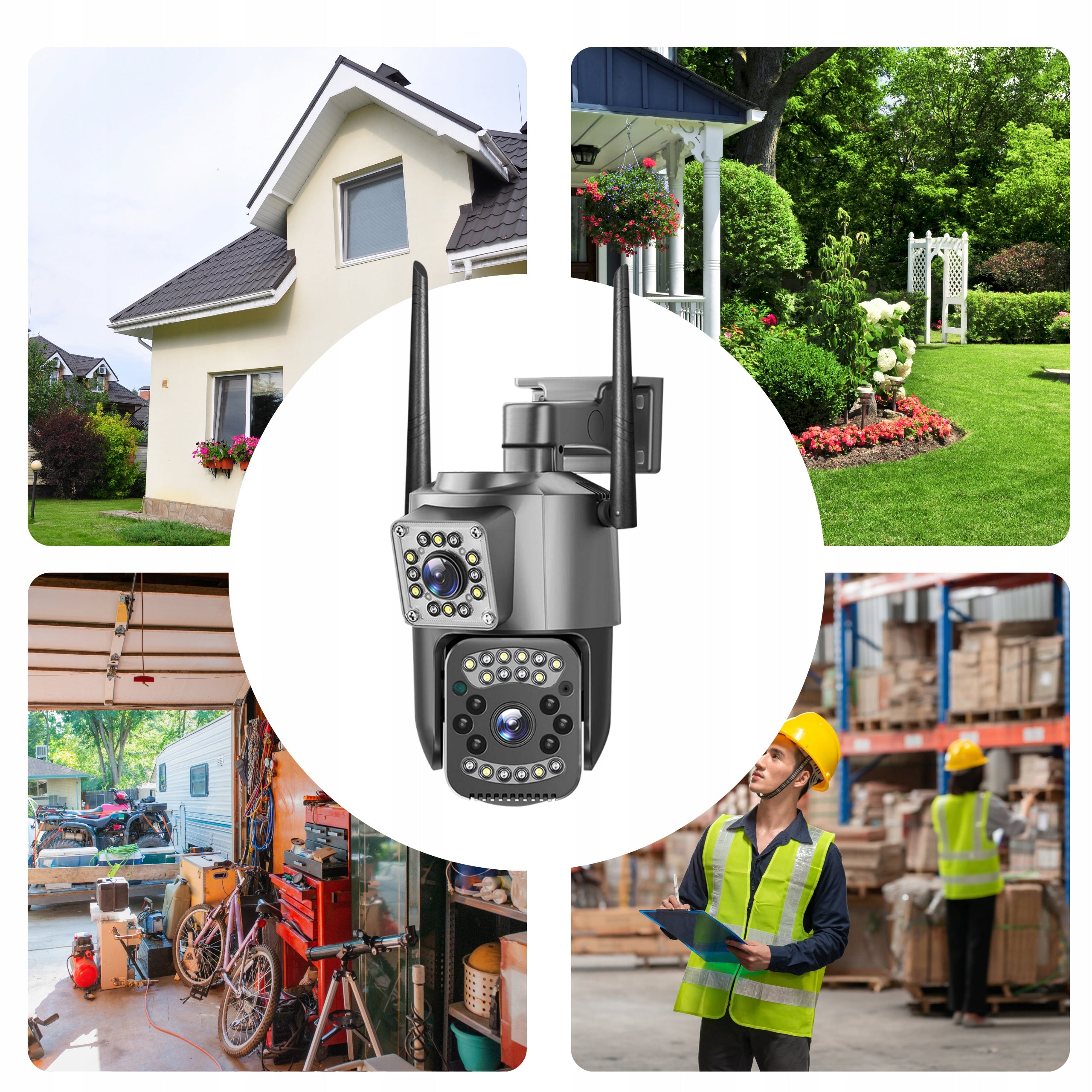 DUAL OUTDOOR WIFI CAMERA SMART IP QUADHD 4MPX APPLICATION IR DETECTION Product weight with unit packaging 0.5 kg