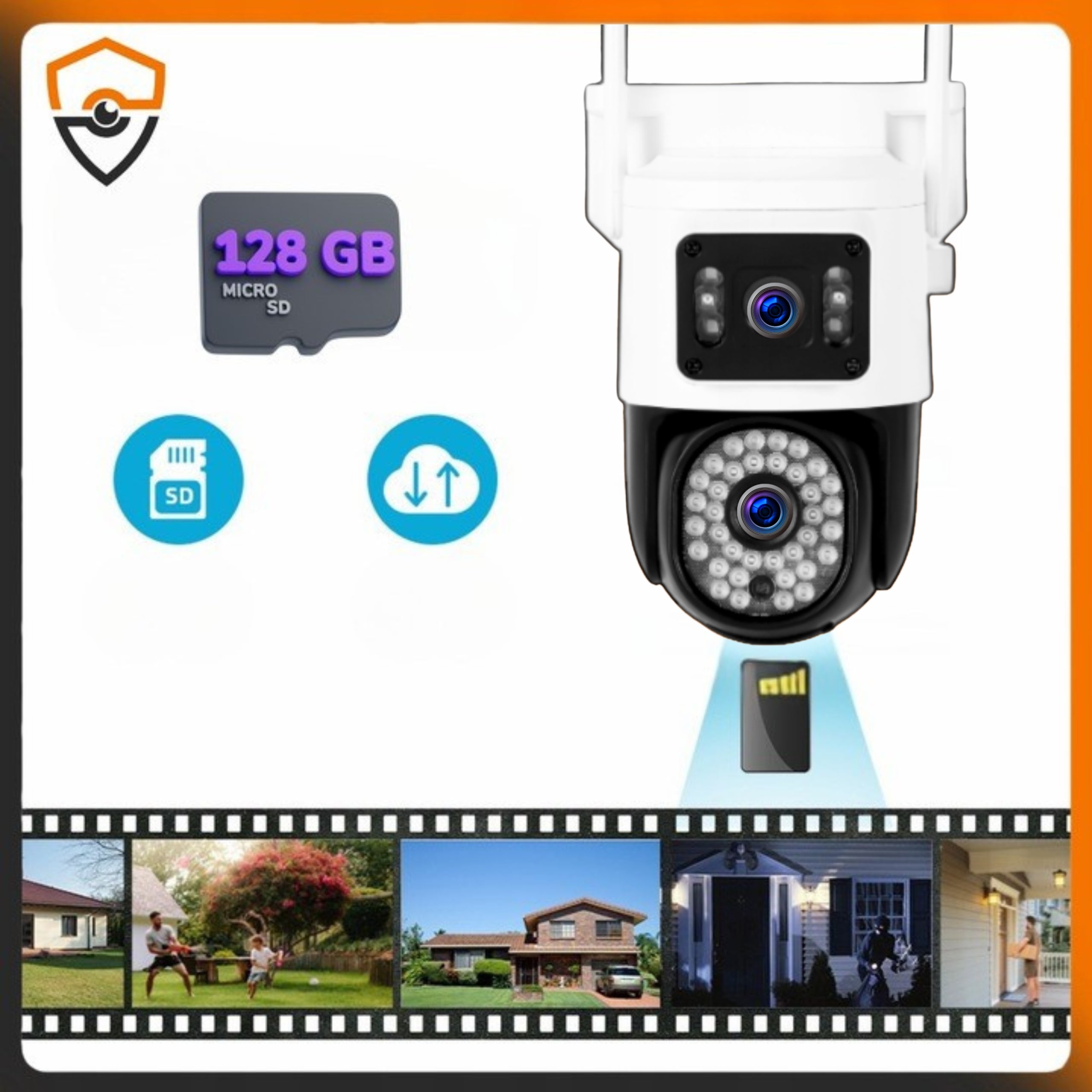 DUAL WIFI CAMERA FUNCTIONS AI OUTDOOR ROTATING 10MPX ULTRA HD MICROPHONE Certificates of conformity CE WEEE