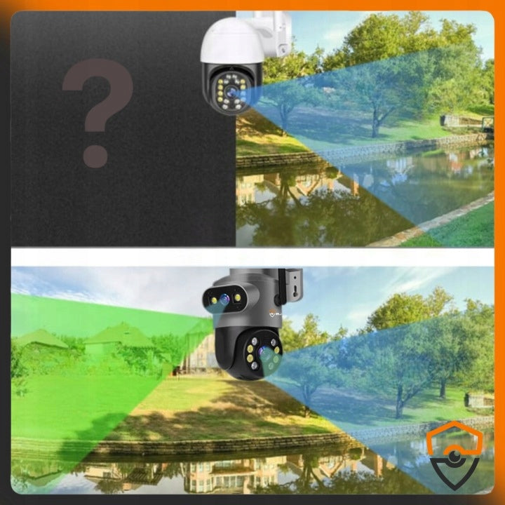 DUAL WIFI CAMERA OUTDOOR ROTATING 10MPX ULTRA HD TRACKING MICROPHONE Brand no brand