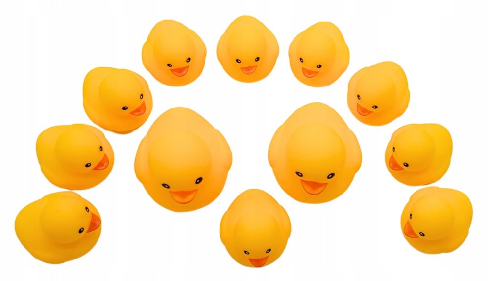 DUCK DUCKS set of 12 pieces FUNNY GIFT Rubber DUCK Manufacturer code KACZKI KĄPIELOWE