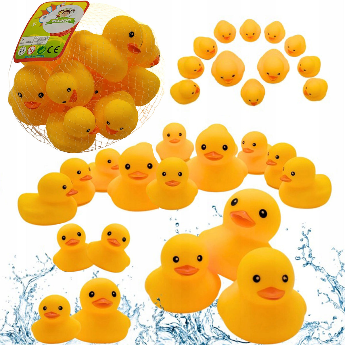 DUCK DUCKS set of 12 pieces FUNNY GIFT Rubber DUCK