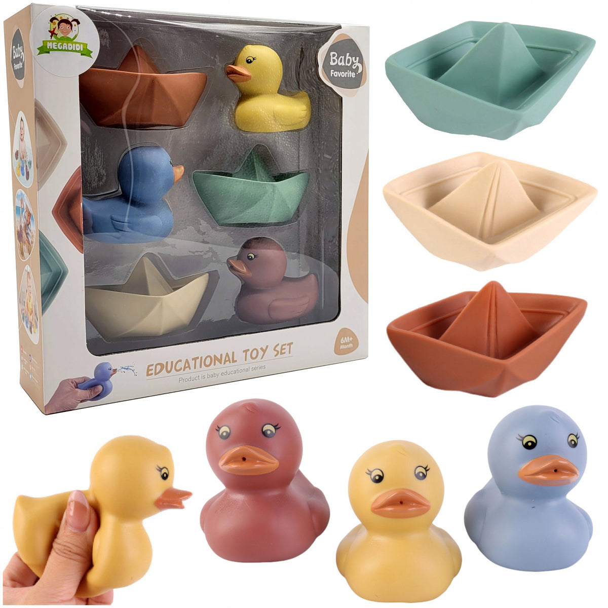 DUCKS & BOATS eco-friendly BIO PLASTIC gift set PREMIUM