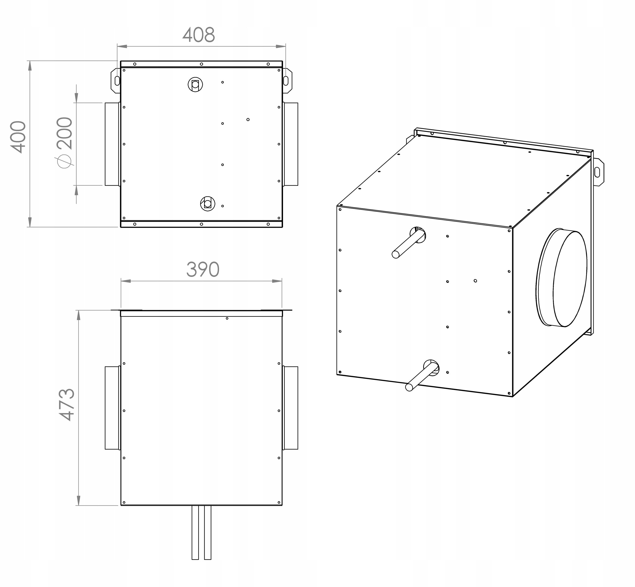 DUCT WATER HEATER 160MM up to 20KW Range of energy efficiency classes A+ - G