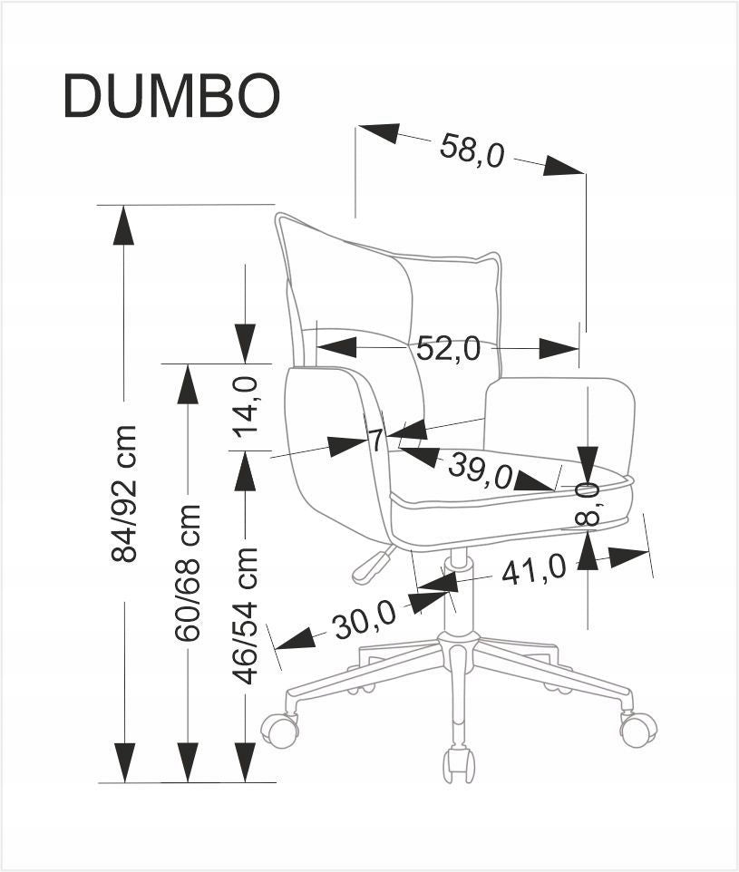 DUMBO swivel chair light ash for desk children's fabric Manufacturer code V-CH-DUMBO-FOT-J.POPIEL