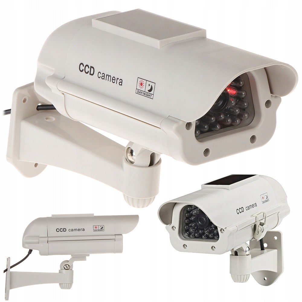 DUMMY CAMERA CCTV SOLAR MONITORING FLASHING LED CAMERA ON THE WALL