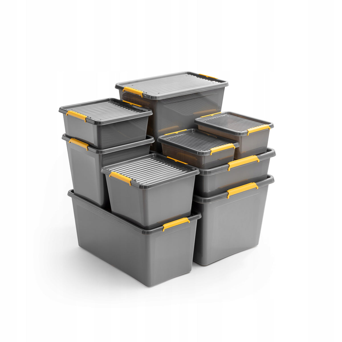DURABLE BOX PLASTIC CONTAINER 19 L COVER HANDLES 40x30x26 CM GREY EAN (GTIN) 5902541153267