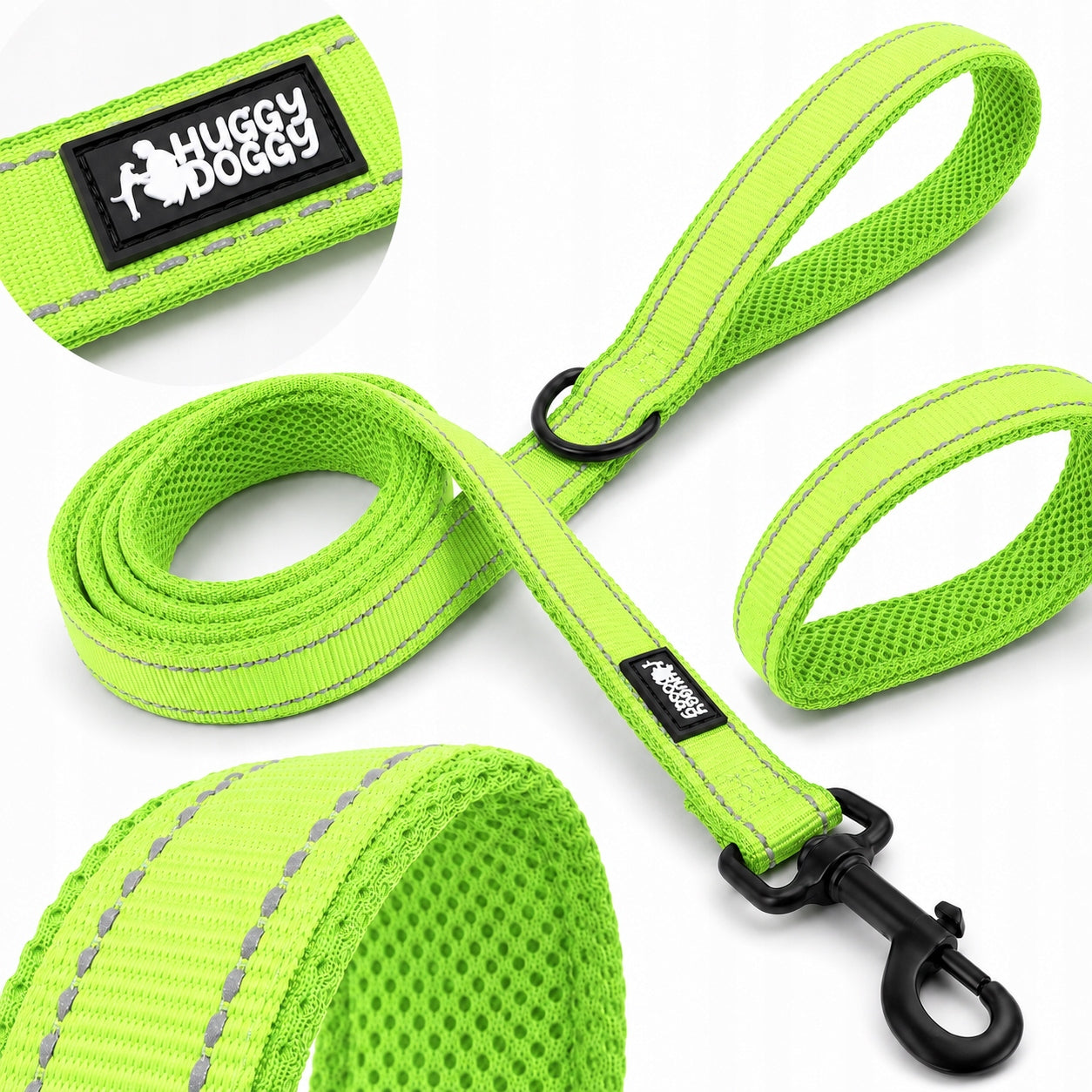 DURABLE Lanyard for big dog 2m strong green HUGGY DOGGY Shepherd L