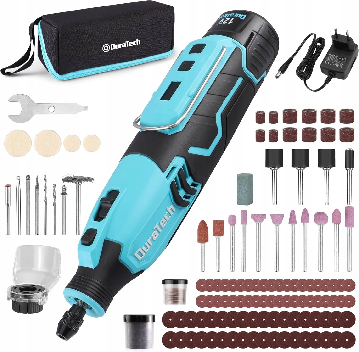 DURATECH cordless rotary tool 12V 35000 rpm 118 accessories
