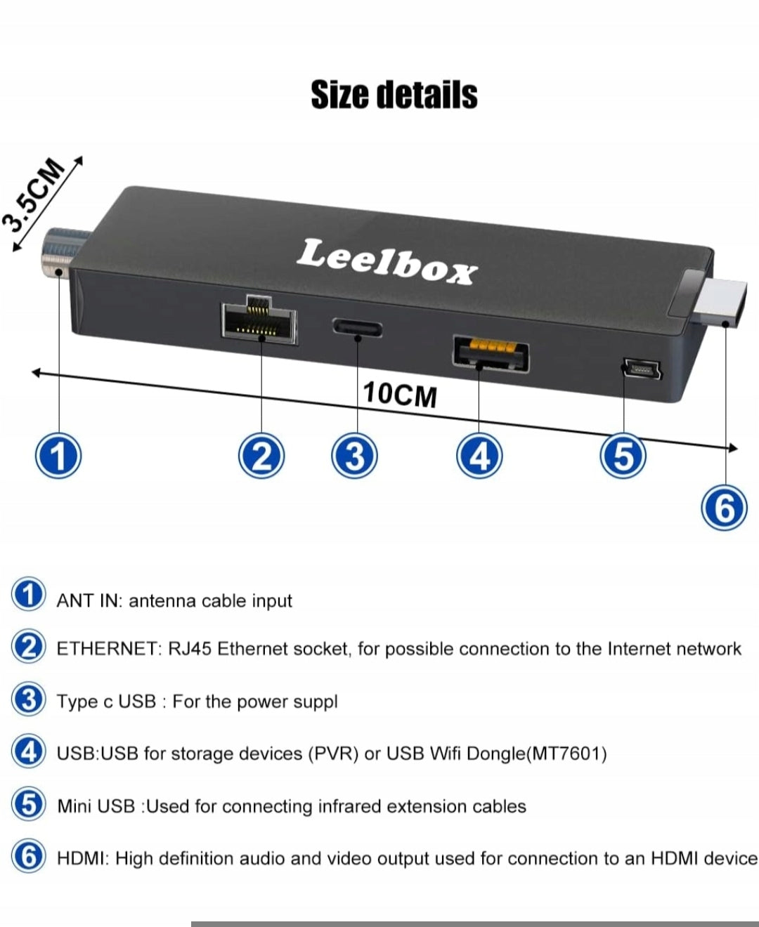 DVB-C decoder, DVB-T2 Leelbox DEDVBC Brand Leelbox