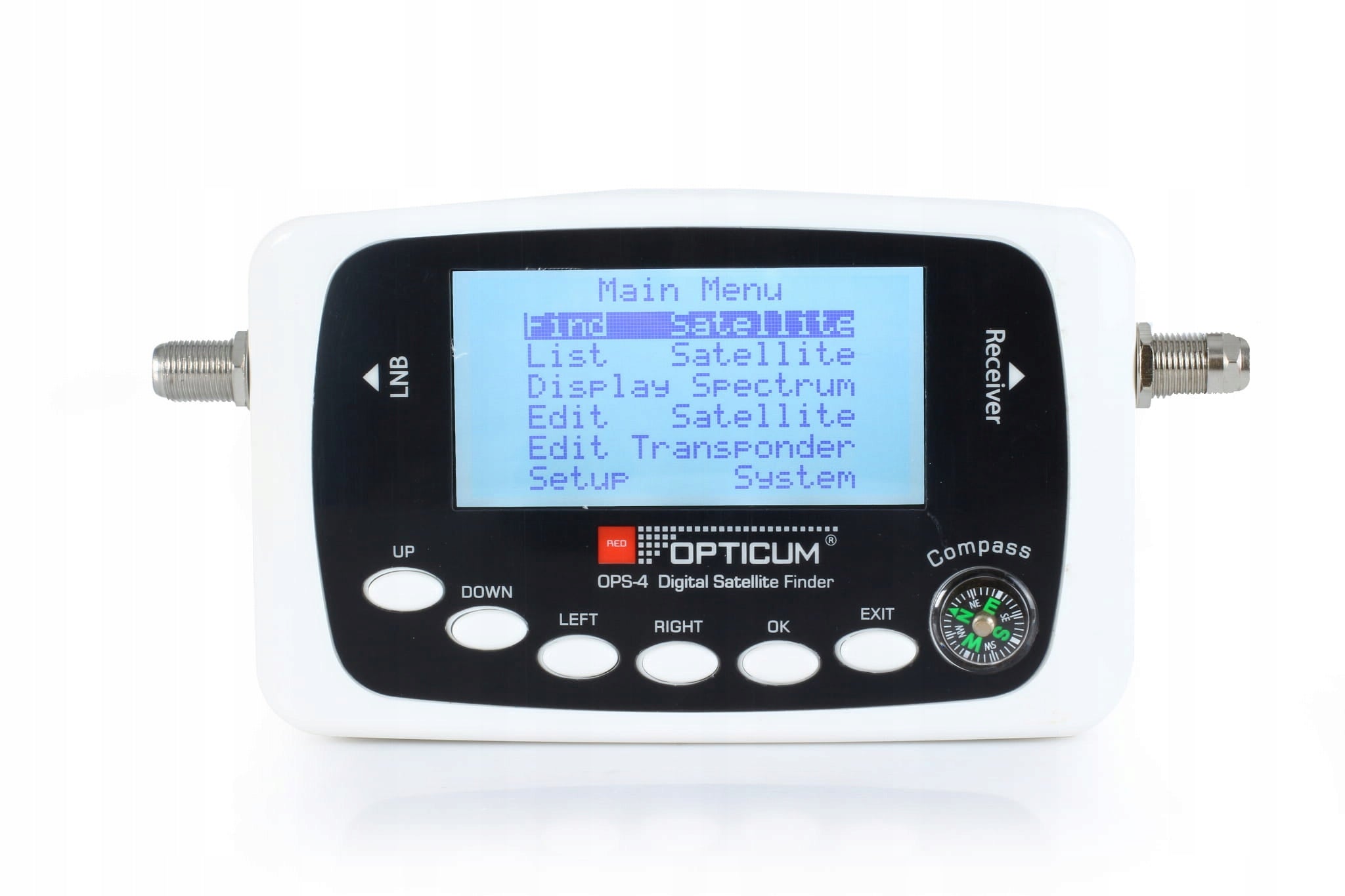 DVB-S2 Opticum OPS-4 LCD Finder DiSEqC Compass Satellite Signal Meter Packaging status original