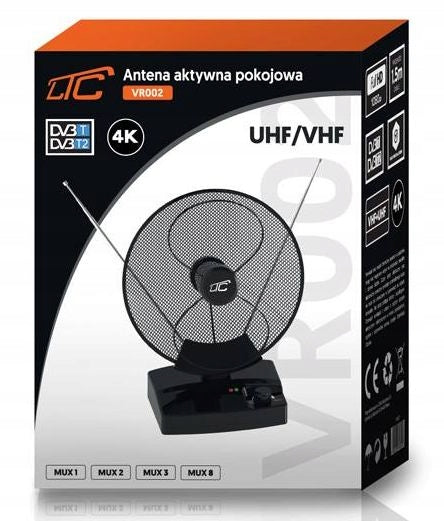 DVB-T TV Room Antenna for UHF VHF Digital Terrestrial TV Set Top Box Manufacturer code ANTENA AKTYWNA POKOJOWA NA DZIAŁKĘ KEMPINGOWA