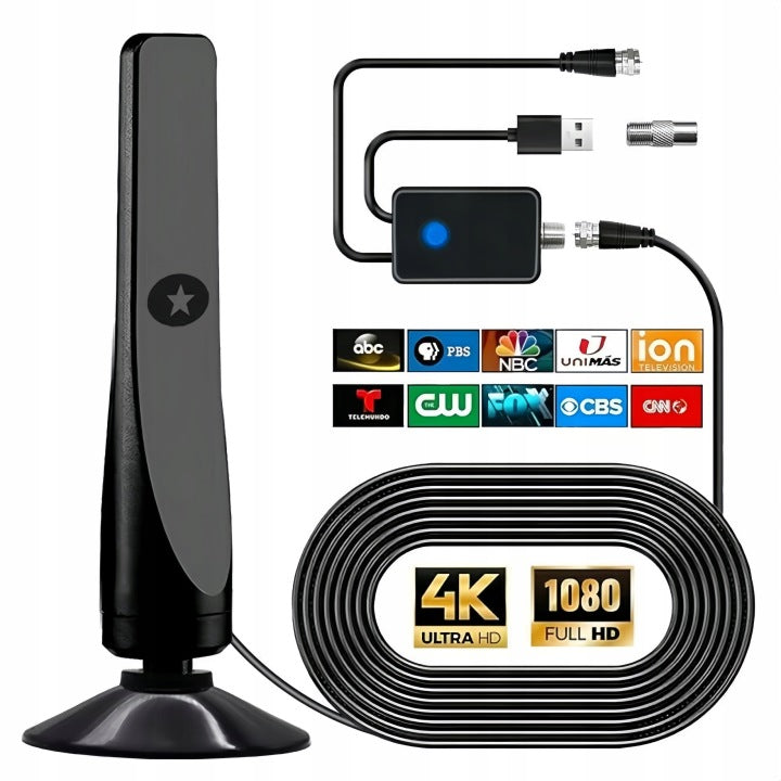 DVB-T2 4K HD ROOM ANTENNA WITH MAGNET AMPLIFIER FILTER LTE FM