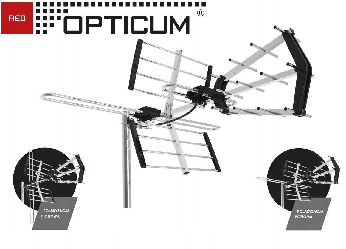 DVB-T2 4K MUX-8 VHF/UHF LTE Combo Outdoor Antenna | Opticum AX-900 Manufacturer code 1588
