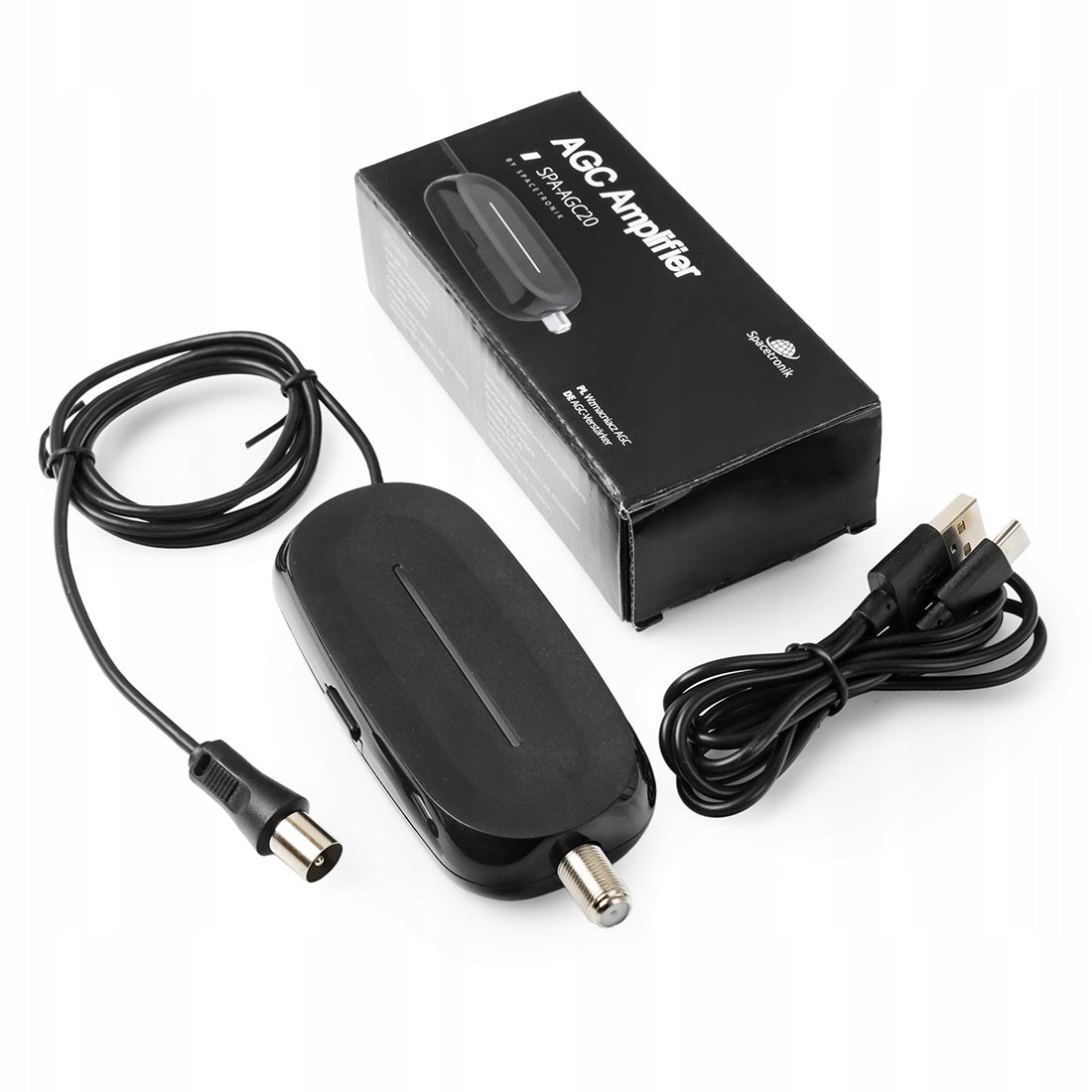 DVB-T2 AGC Antenna Amplifier 20dB 5V Spacetronik TV Signal