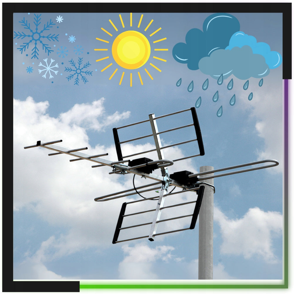 DVB-T2 COMBO MUX-8 VHF/UHF Outdoor 4K LTE TV Antenna Strong Manufacturer code TAZ-08